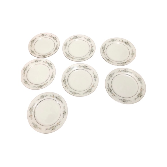 Noritake China Melissa pattern fine bone china cake plates. Set of 7 - Picture 3 of 6